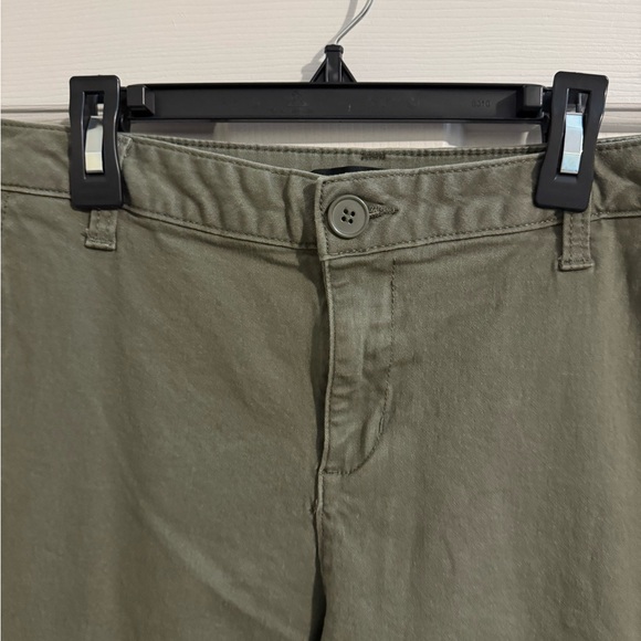 1822 Denim Straight Leg Cargo Pants Military Green Kasey 14 - Picture 4 of 11